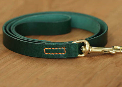 Leather Red Blue Green Pet Traction Strap