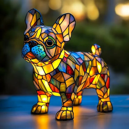 Illuminated Dog Lamp - Decorative Resin Animal Night Light | 26 Breed Designs