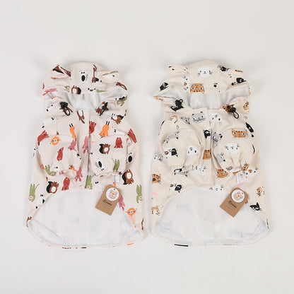 French Raincoat Puppy Waterproof Bear Clothes