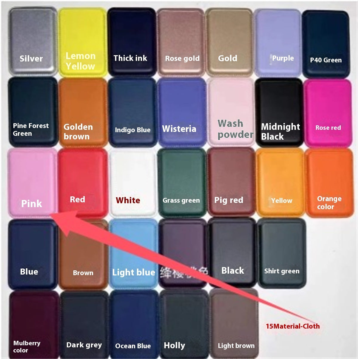 Magsafe Magnetische Luxus-Leder-Kartenhalter-Geldbörsenhülle für 14 Pro Max, 13, 12 Handytasche mit Adsorptionszubehör