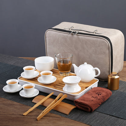 White Jade Porcelain Tea Art Teaching Training Teapot