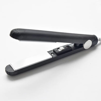 Mini Curling Iron with Anti-scalding Cover Korean Style Student Dormitory Low Power Splint Portable Straight Roll Dual-purpose Straight Splint