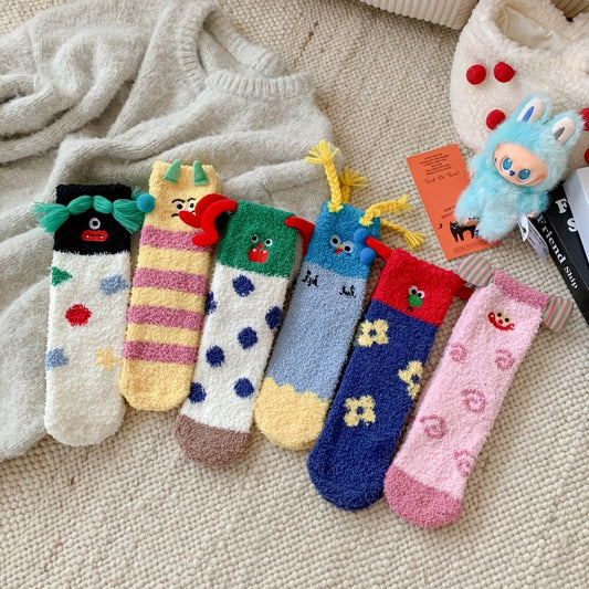 Premium Coral Fleece Socks - Women's Ultra-Soft Thermal Winter Sleep Socks