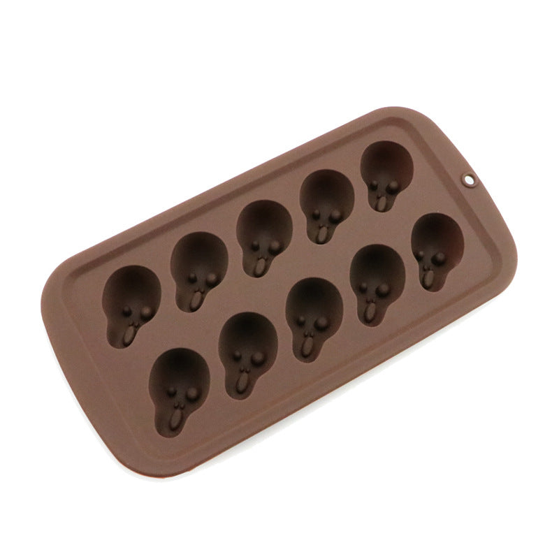 Halloween mold diy glue dripper pumpkin biscuit cake mold Candy Flip candy cookie skull skull chocolate mold