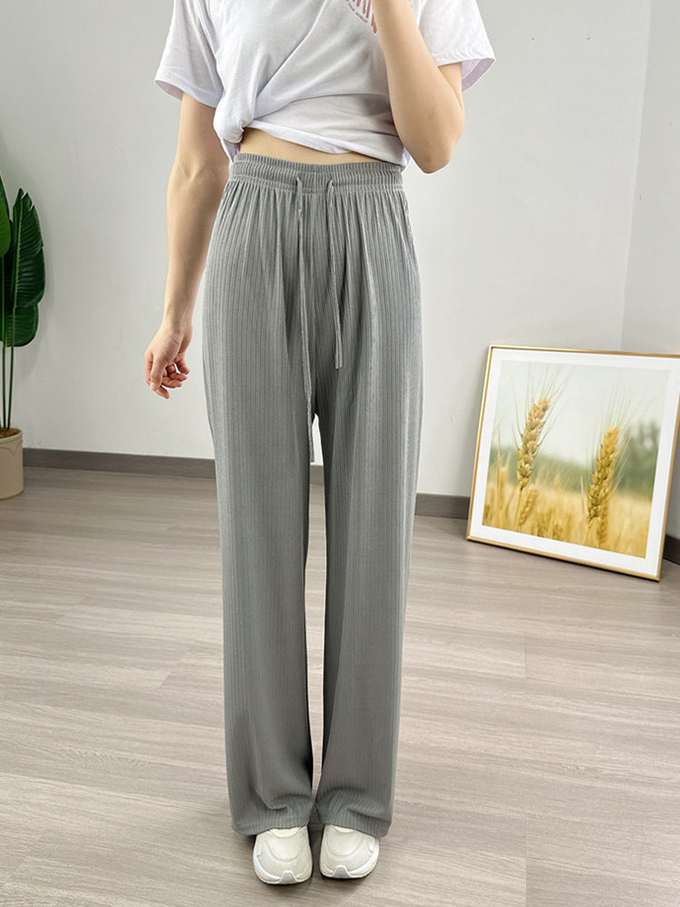 Women's Jacquard Summer Pants Slimming And Casual Trousers