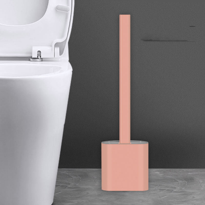 Creative Wall-Mounted Soft Brush With Cover For Toilet Washing
