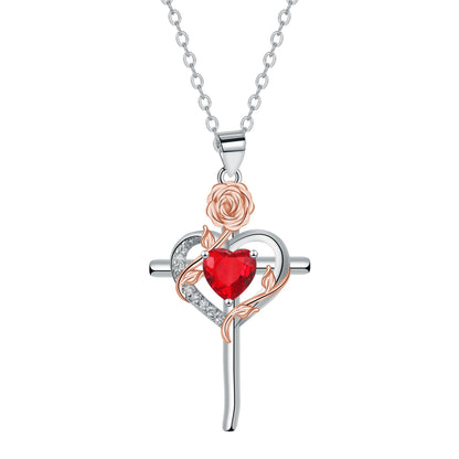 Cross Pendant Necklace Valentine's Day Gift