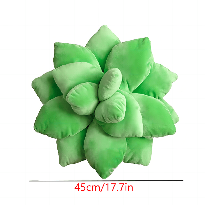 Succulent Pillow, Cute Pillows, Accent Pillows For Green Succulent Themed Home Decor, Soft Plush Cushions, Gifts For Succulent Lovers Or Kids (Dark Green) As Halloween, Chrismas Gift