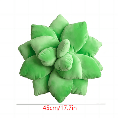Succulent Pillow, Cute Pillows, Accent Pillows For Green Succulent Themed Home Decor, Soft Plush Cushions, Gifts For Succulent Lovers Or Kids (Dark Green) As Halloween, Chrismas Gift