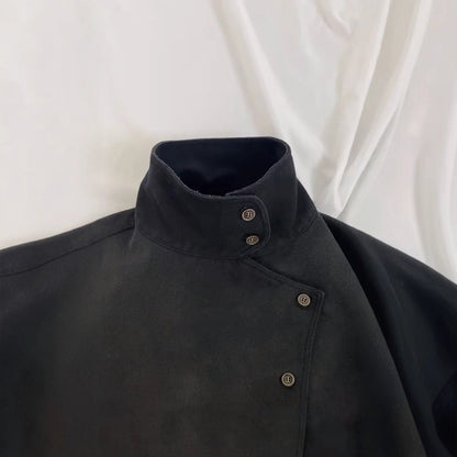 Washed Long-sleeve Denim Jacket For Couples