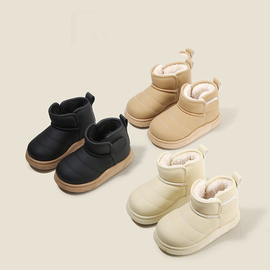 Fleece-lined Thickened Girls' Cotton Boots Warm Baby Cotton Shoes