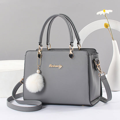 Elegant Faux Leather Handbag - Women's Shoulder Bag with Tassel