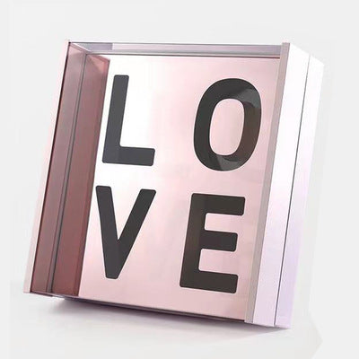 Magic Mirror LOVE Flower Mud Acrylic Flower Box Valentine's Day Gift