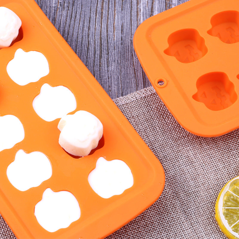 Halloween mold diy glue dripper pumpkin biscuit cake mold Candy Flip candy cookie skull skull chocolate mold
