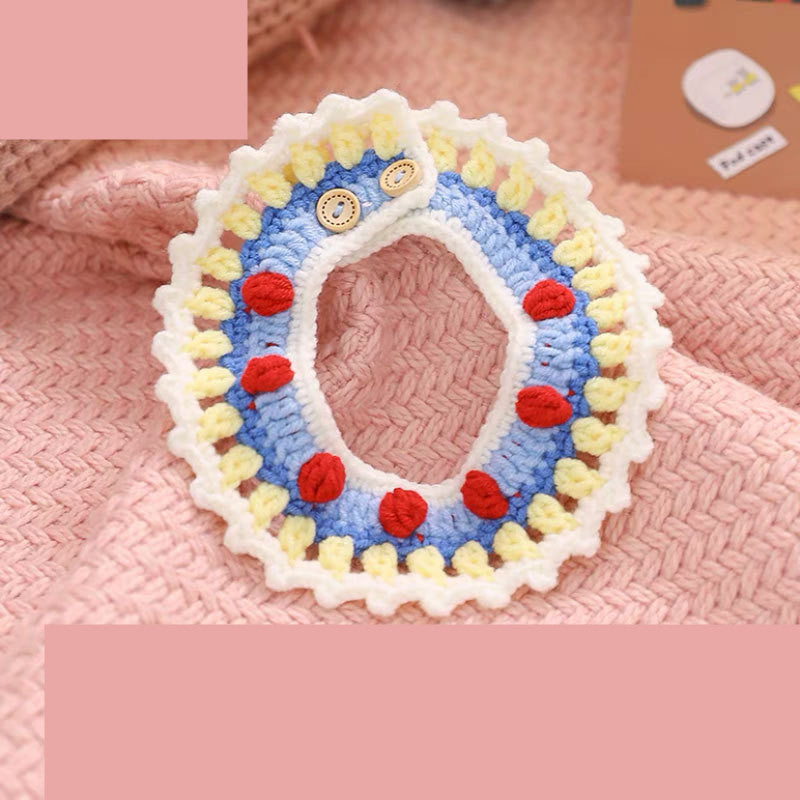 Braided Collar For Pet Cat Cozy Slobber Scarf