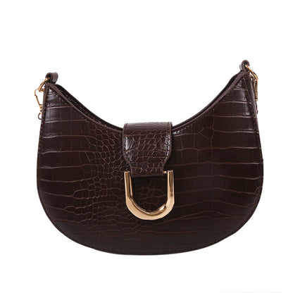 Solid Color New Texture Baguette Bag Underarm Bag