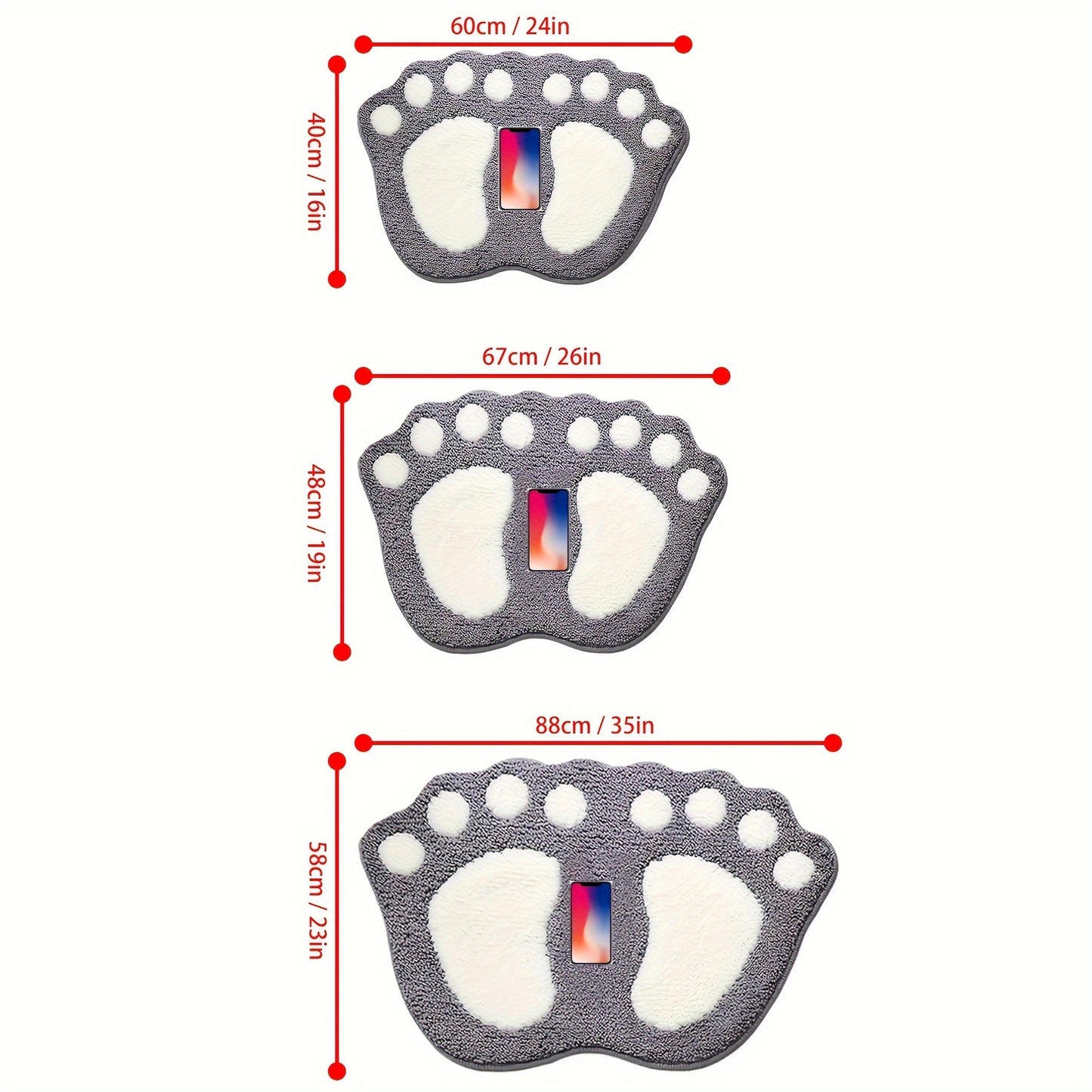 1pc Super Absorbent Microfiber Bath Mat with Non-Slip Backing - Soft and Comfortable Gray Bathroom Rug, fall decor, Bathroom decorations, kitchen Area Rugs, Laundry, bedrooom, shower, indoor mat, Bathroom Accessories fall dec