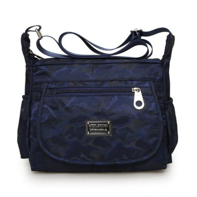 Casual Waterproof Nylon Printed Middle-Aged and Elderly Shoulder Bag Simple Cloth Bag Messenger Bag