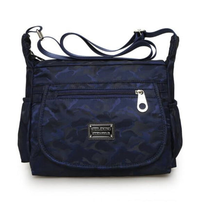 Casual Waterproof Nylon Printed Middle-Aged and Elderly Shoulder Bag Simple Cloth Bag Messenger Bag
