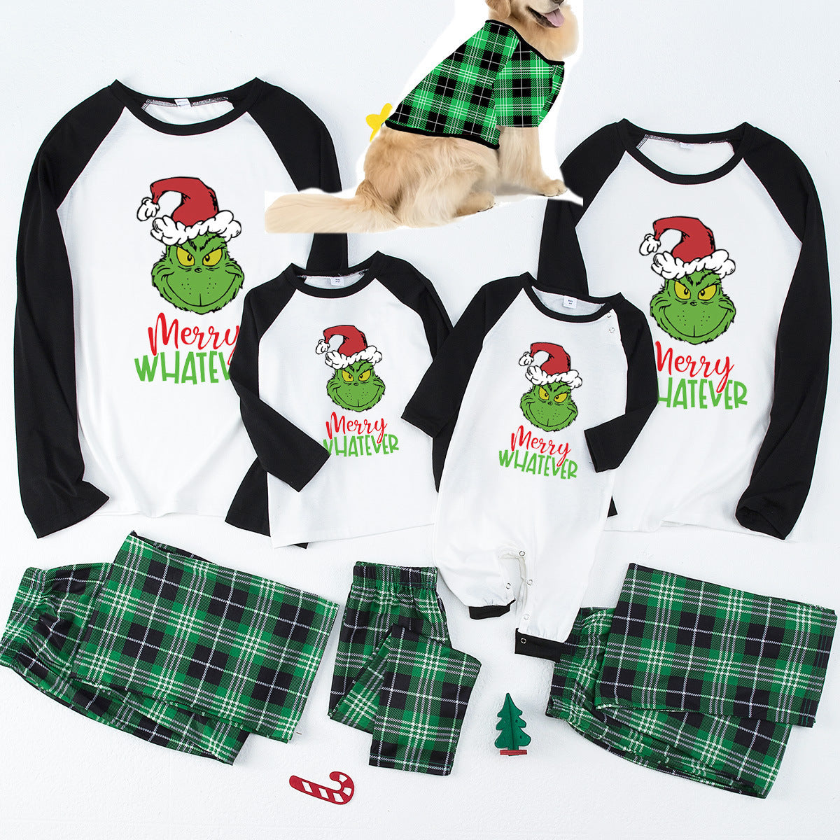 Stewart Plaid Matching Christmas Family Pajamas - Festive Holiday Sleepwear Set
