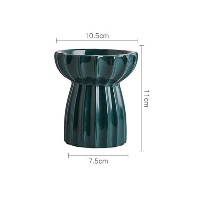 Ceramic tall cat bowl