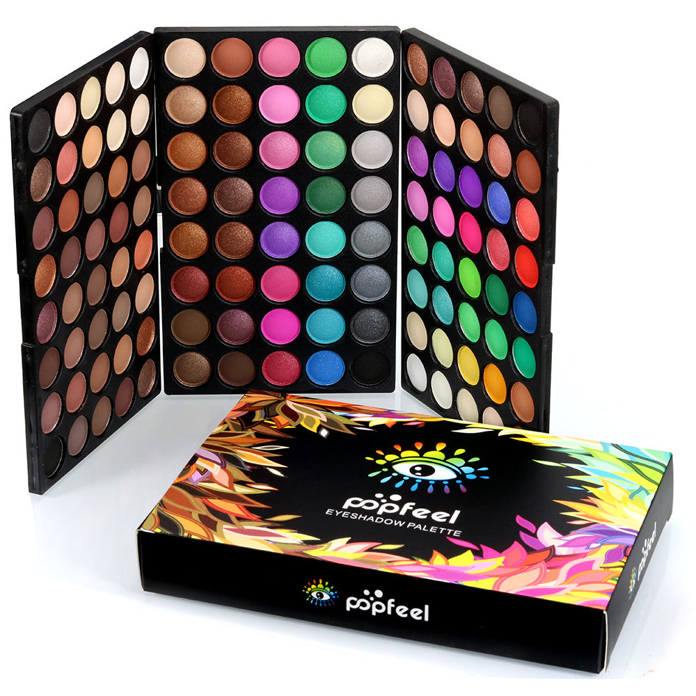 POPFEEL Mini Eyeshadow Palette - 19+ Colors Professional Glitter Eye Shadow Set for Festivals & Events