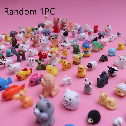 Simulation Bunny Duck Puppy Kitten Miniature Model Ornament