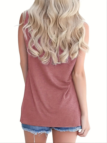 Smooth As Tennessee Whiskey Sweet As Strawberry Wine Women's Tank Top - Soft Pink Sleeveless V-Neck Casual Shirt with Bold Letter Print, Thick Strap Country Music Style, Machine Washable All-Season Wear, Festive Concert Attir