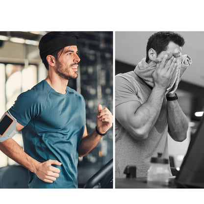 5pcs Sports Headbands For Men, Breathable Mesh Design, Reused & Washed Men's Headband Sweat Bands For Running Yoga Fitness Workout, Ideal Choice For Gifts