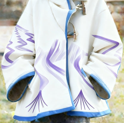 Winter New Women's Loose Retro Printed Woolen Coat