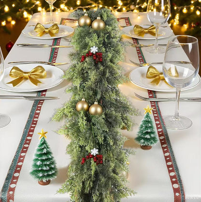 Christmas Holiday Simulation Soft Rubber Hand Feeling Cedar Table Decorative Ornament