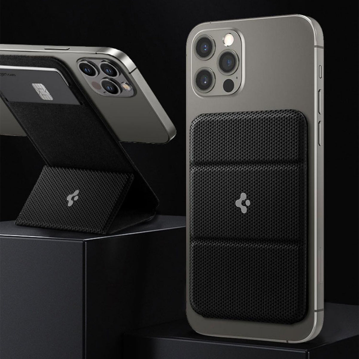 MagSafe Kartenhalter-Geldbörse – Magnetische Handyhülle für iPhone – Schlankes Leder-Kartenetui