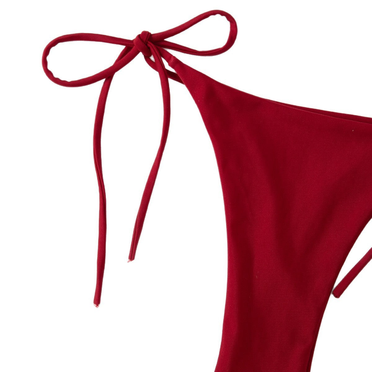 Solid Color Sexy Lace-up Hot Girl Temperament Women's Bikini Swimsuit