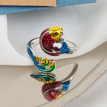 Fashionable personality exaggerated peacock ring