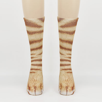 3D Animal Foot Print Socks Printed Socks