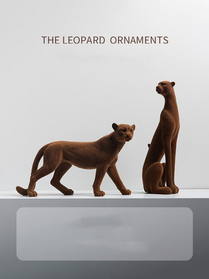 Luxury Leopard Resin Sculpture | Premium Home Decor Statue for Living Room & Office
