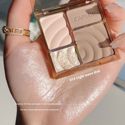 Matte, aufhellende Highlighter-Lidschatten in vier Farben