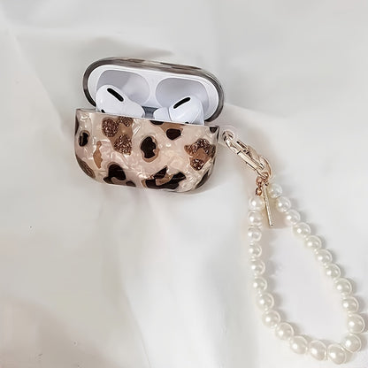 [Perfect Leopard Print Earphone Sleeve] Stylish Leopard Print Earphone Sleeve with Hanging Chain - Perfect for Airpod1/2!
