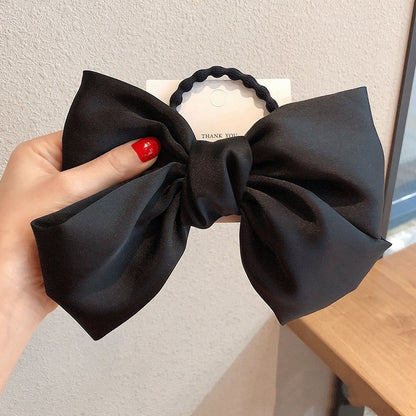 High-grade Satin Bow Headdress Flower Hair Ring