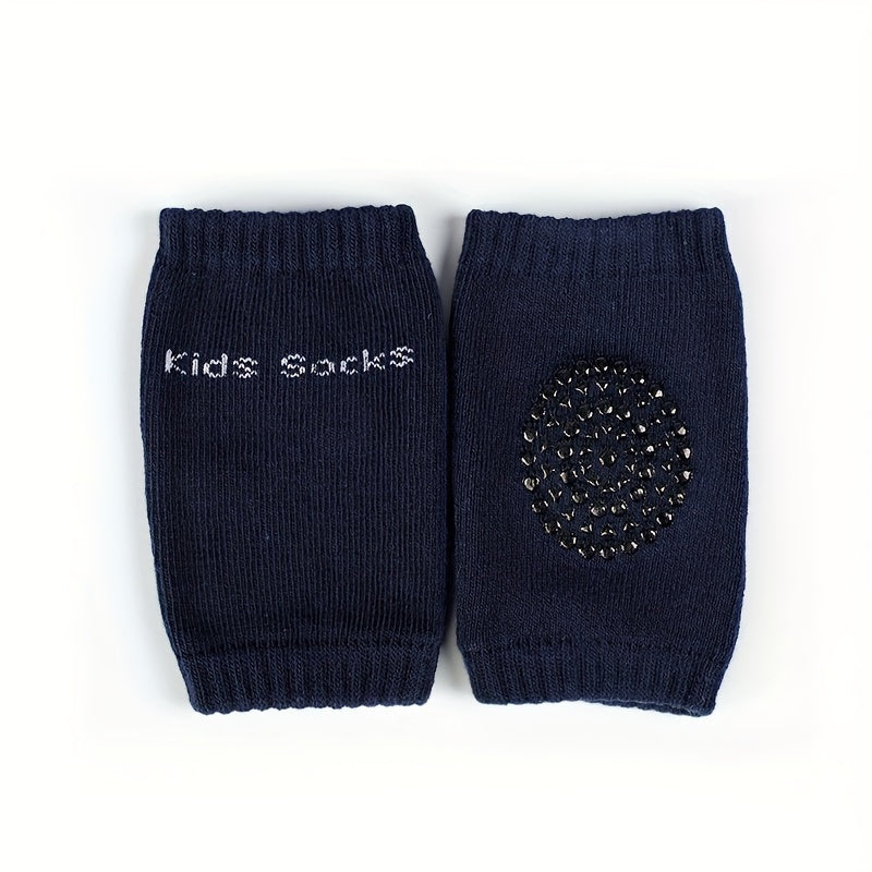 A Pair Four Seasons Fur Ring Baby Leg Protector, Elbow Toddler Crawling Baby Happy Face Knee Brace Non-slip Socks, Adjustable Elastic Neutral, As Halloween, Chrismas Gift