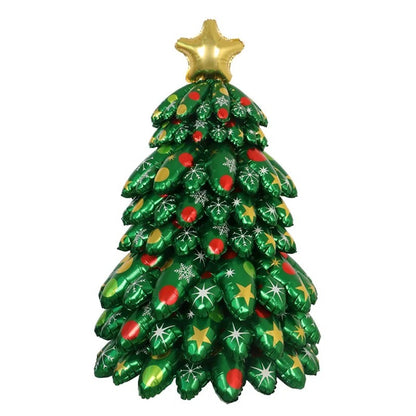 Cartoon Christmas Tree Aluminum Balloon Column