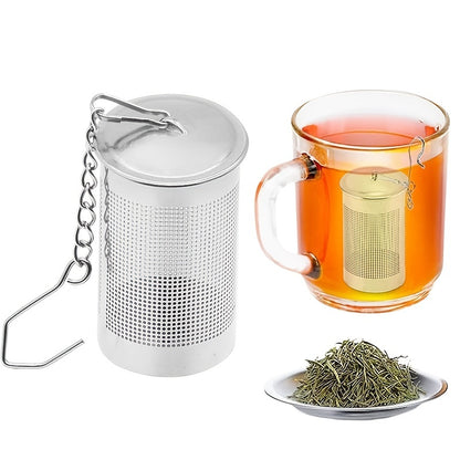 Stainless Steel Tea Filter with Hook - Keep Your Tea Leaves from Leaking and Your Cup Clean