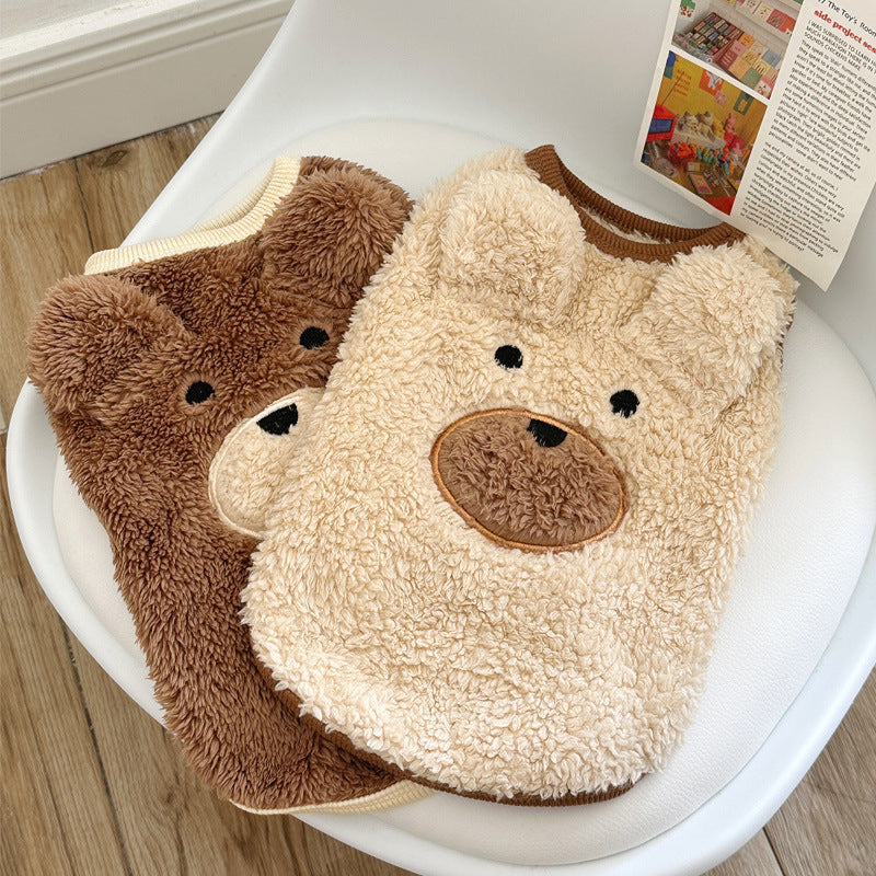 Winter Clothes Fleece-lined Warm Dog Cute Clothes
