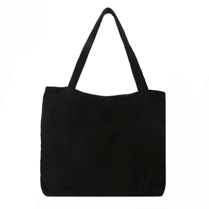 Corduroy Cloth Versatile Large Capacity Shoulder Bag Literary Handbag