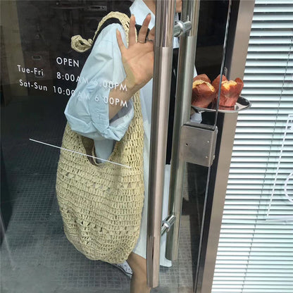 Single Handle Paper-string Woven Bag