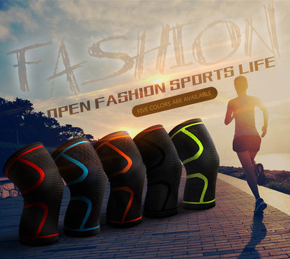 1pc AOLIKES Compression Knee Pad Sleeve - Breathable, Non-Slip, Durable Polyamide & Nylon, Ideal for Running, Volleyball, Basketball, Yoga, Tennis, Football