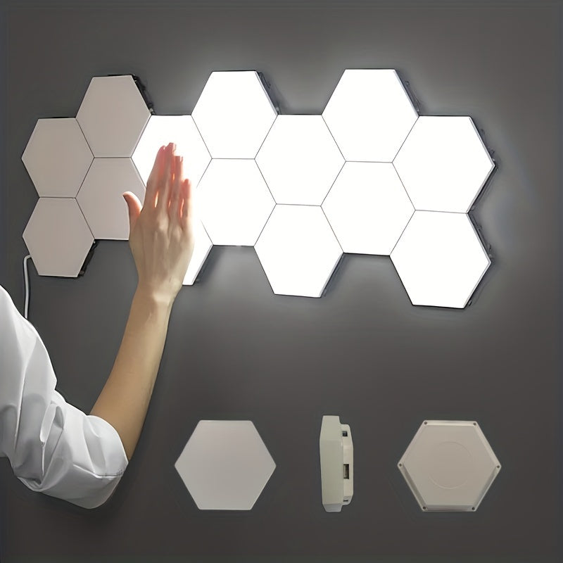 Hexagonal LED Wall Lights 6-Pack - Touch Control Modern Ambient Lighting