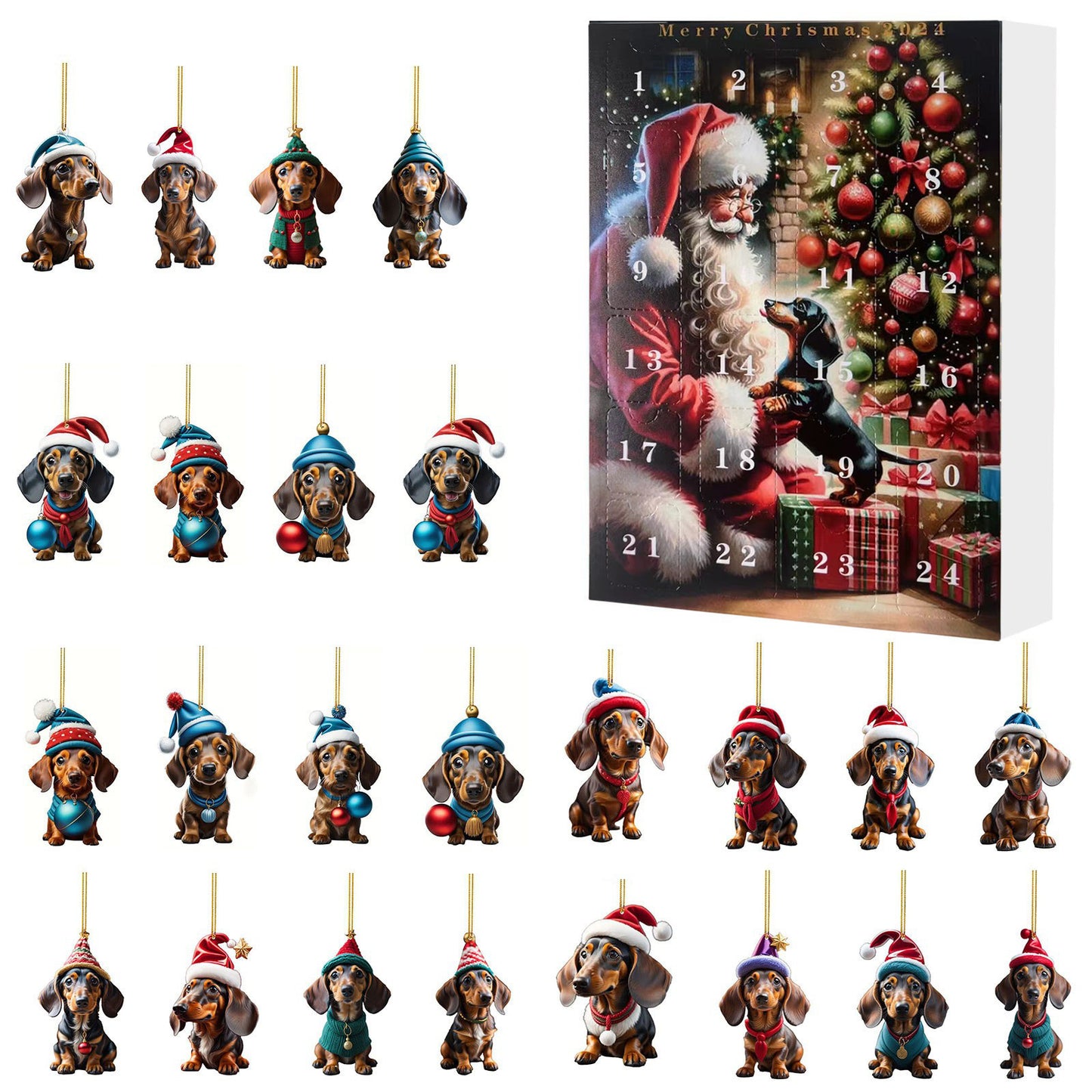 Christmas Countdown Pet Pendant Home Decoration