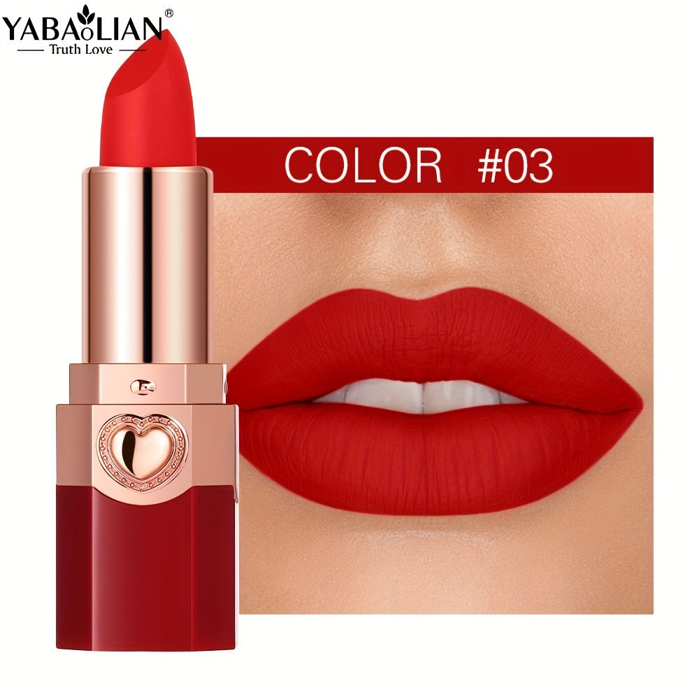 YABAOLIAN Lipstick 12 Colors Lipstick High Pigment Long Lasting Waterprrof Cosmetic Matte Lipstick