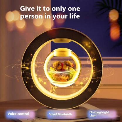 Magnetic Suspension Preserved Fresh Flower Bluetooth Audio Creative Valentine's Day Christmas Gift